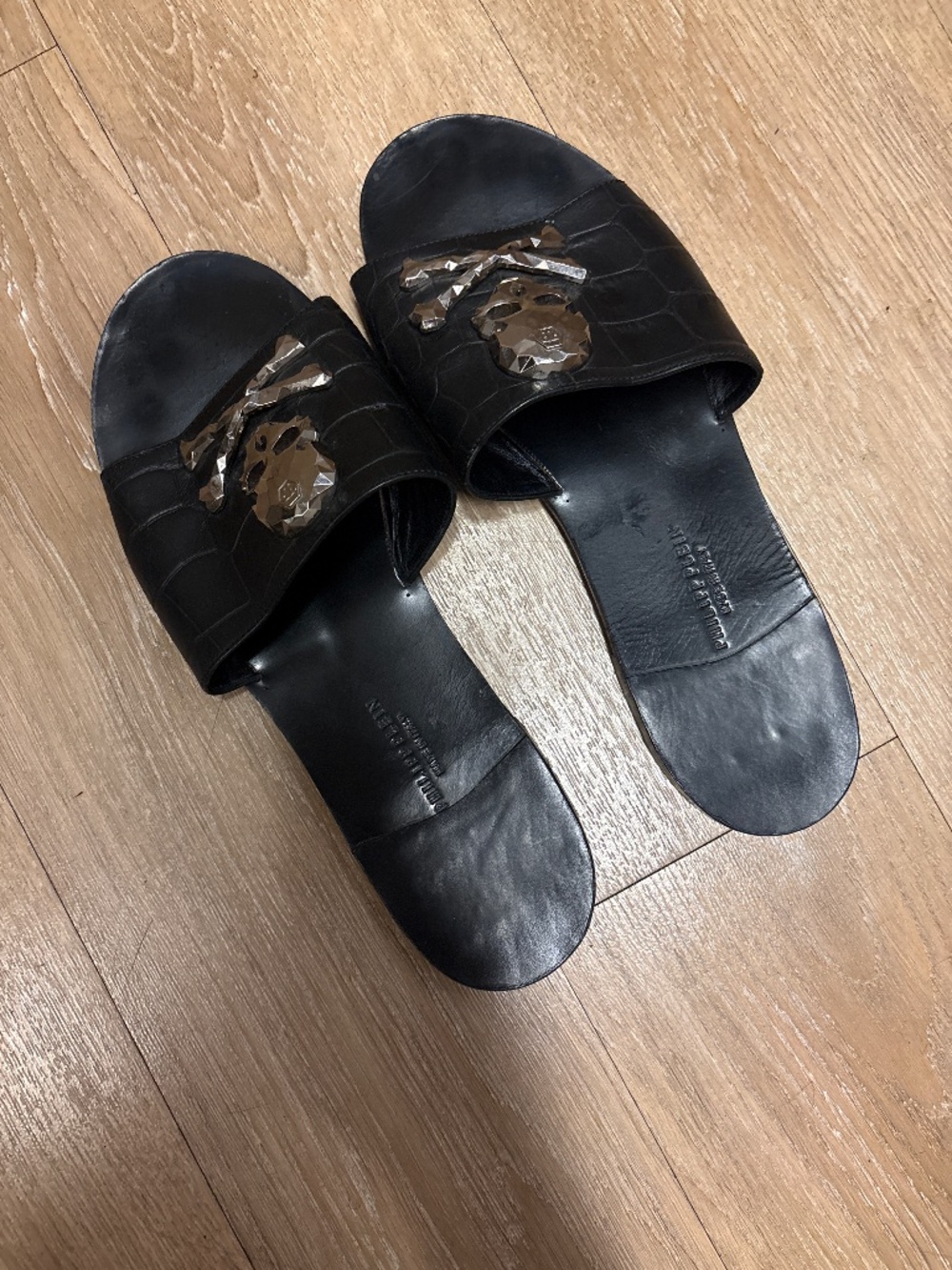 Philipp Plein Made in Italy Men’s Skull and Cross Bones Sandals men’s EU44